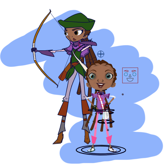 Gemma's Archer and Kid Rigs
